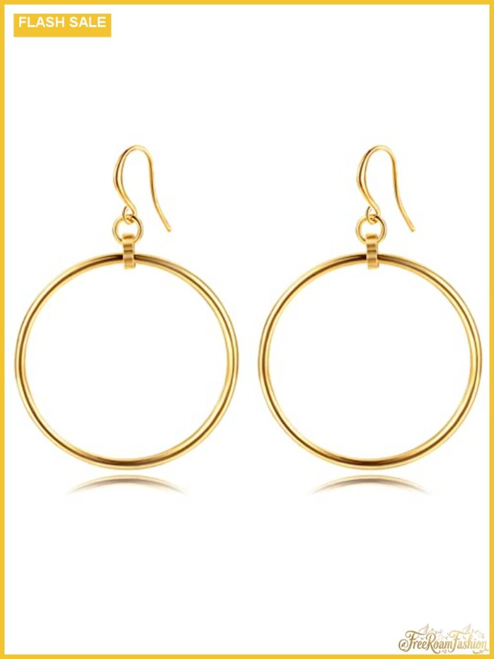 14k Gold Plated Dangle Drop Earrings Hypoallergenic Geometric Rectangle